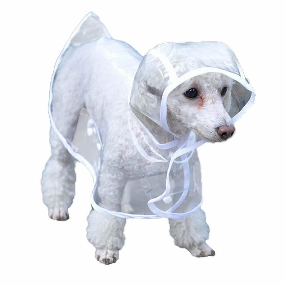 Clear hot sale dog raincoat